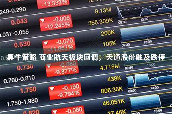 黑牛策略 商业航天板块回调，天通股份触及跌停
